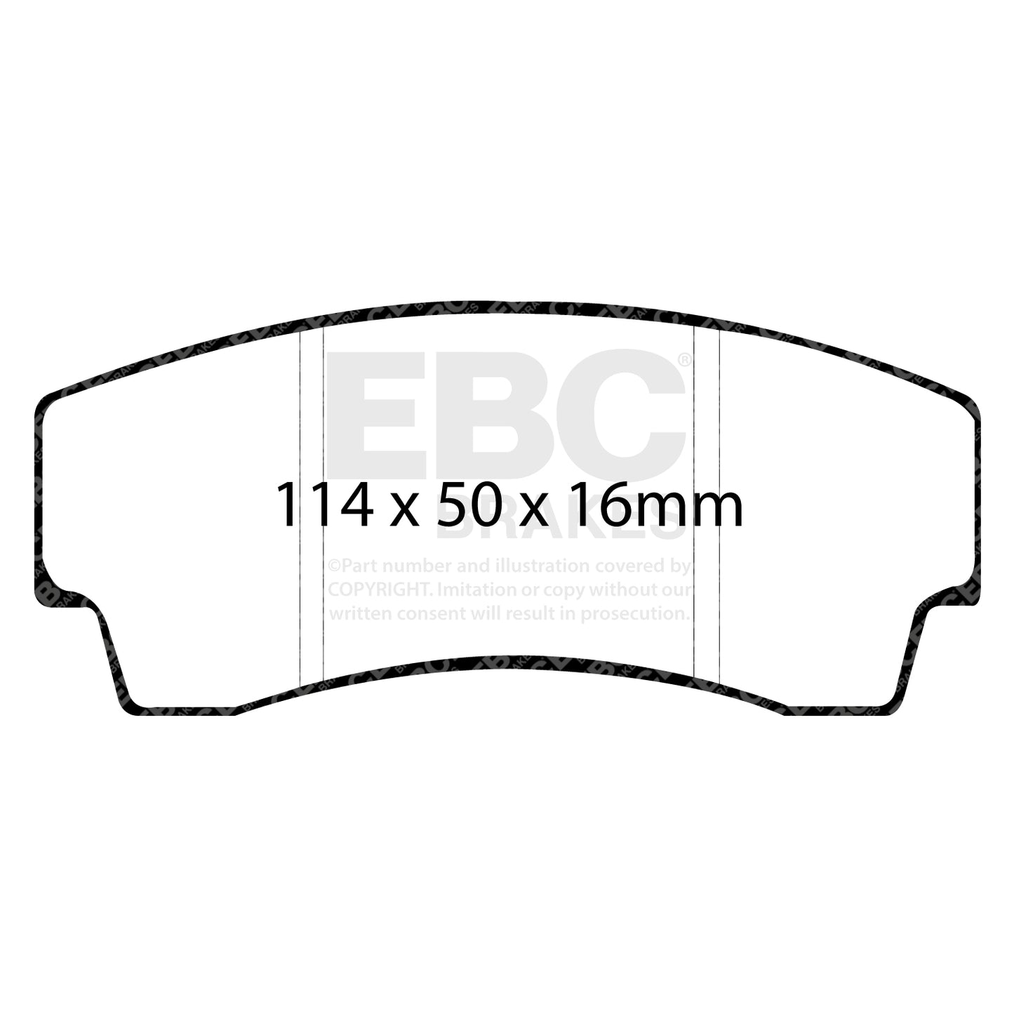 EBC RP1 Track pads for D2 Racing  Rear 6 Piston    , Rear (DP8008RPX) Front