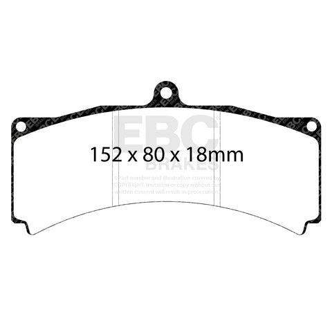 EBC Racing RP-X Track and Race Brake Pads (DP8012RPX)