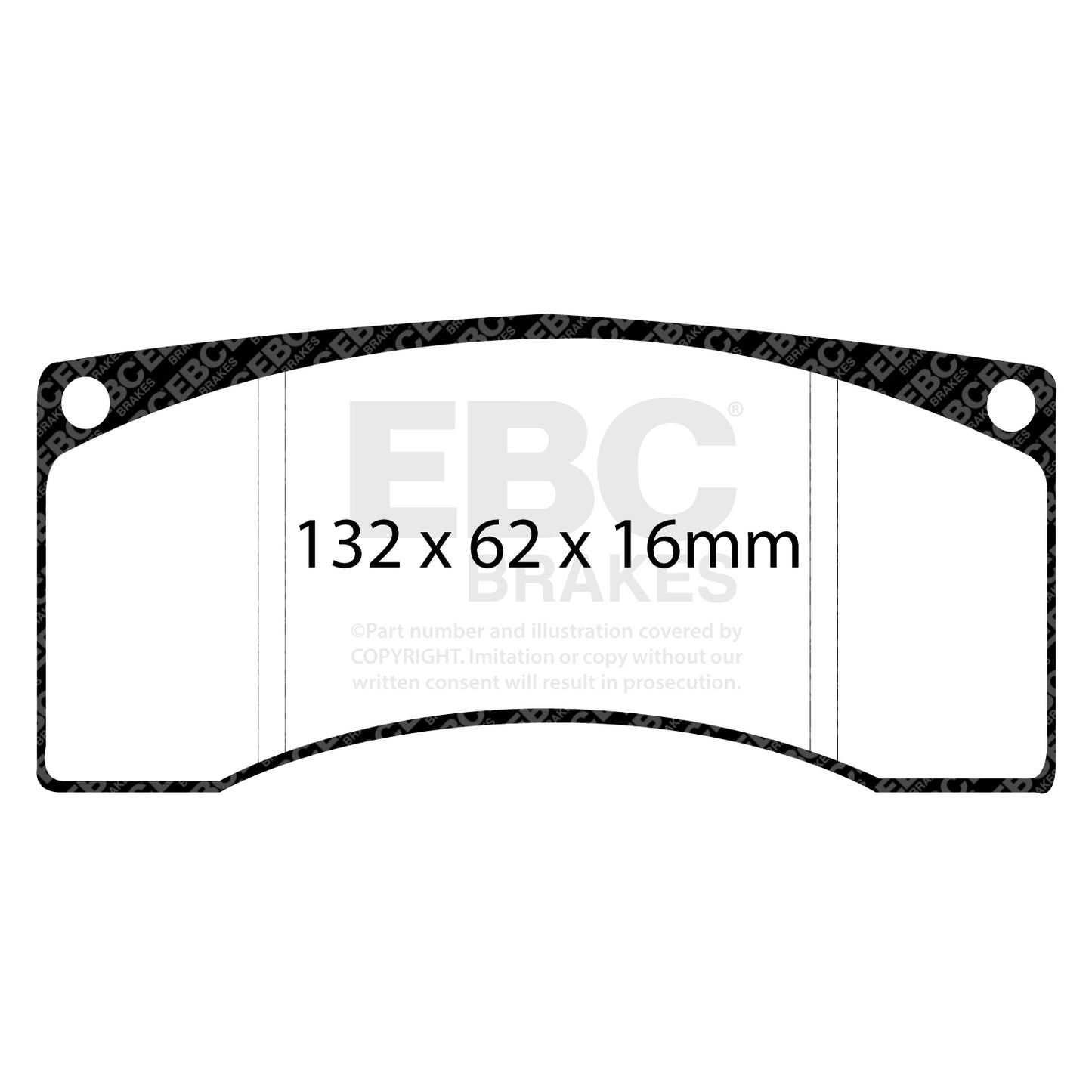 EBC RPX Track pads for Alcon   PNR4423   (DP8016RPX) Front