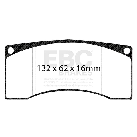 EBC RP1 Track pads for AP Racing  CP6271 CP6070   (DP8016RP1) Front