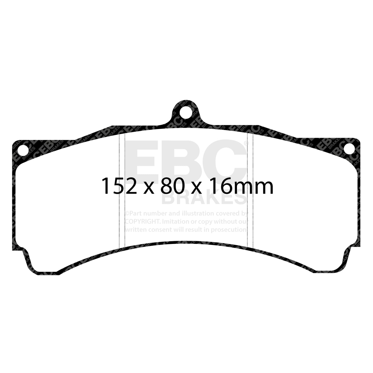 EBC RPX Track pads for Alcon  CAR 11 4489 D51   (DP8032RPX) Front