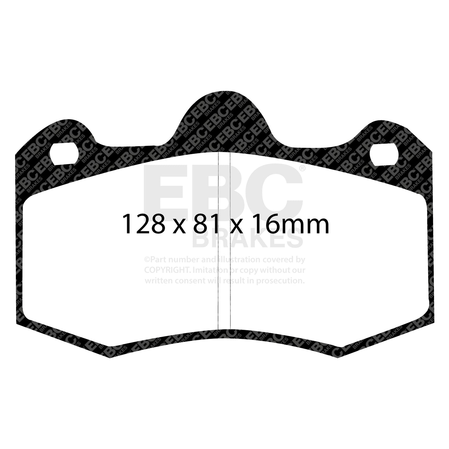 EBC RP1 Track pads for AP Racing  CP8530 CP6600D55   (DP8036RP1) Front