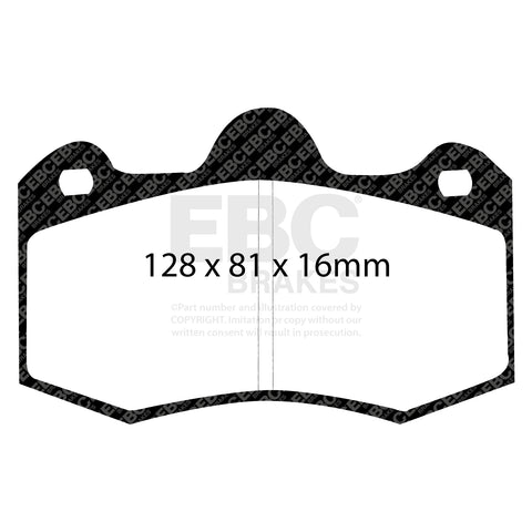 EBC RP1 Track pads for AP Racing  CP8530 CP6600D55   (DP8036RP1) Front