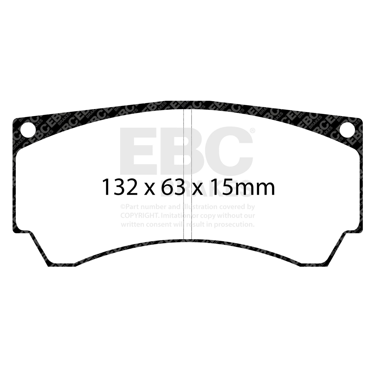 EBC RPX Track pads for Alcon   PNF4498X703.4   (DP8066RPX) Front