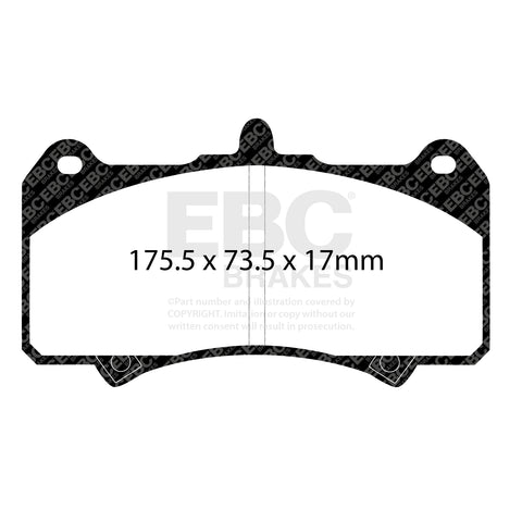EBC RP1 Track pads for AP Racing  CP8521 CP7555D70   (DP8074RP1) Front