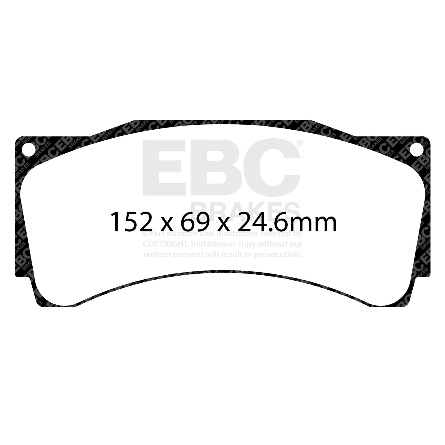 EBC RP1 Track pads for Alcon  CAR 11 4489 D54   (DP8080RP1) Front