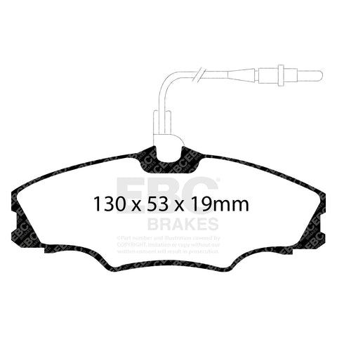 EBC Yellowstuff 4000 Series Street and Track Brake Pad Set (DP41049R)