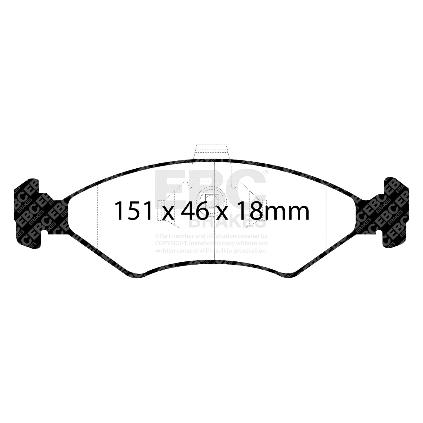 EBC Ultimax OE Replacement Brake Pad Set (DP1051)