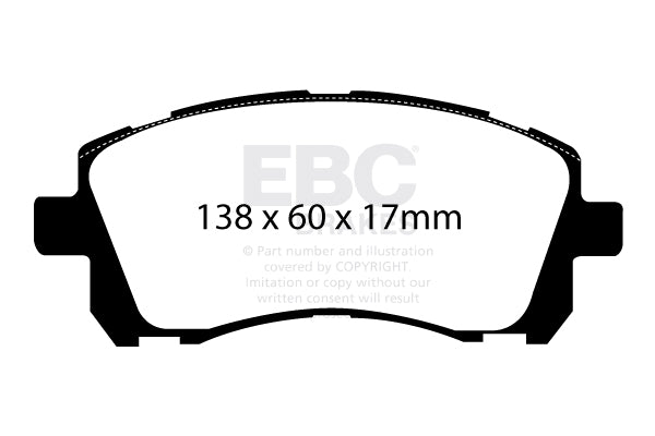 EBC Brakes RP1 Racing Pad (DP81134RP1) Front