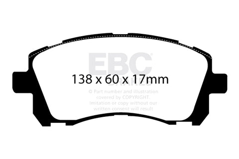 EBC Racing RP-1 Track and Race Brake Pads (DP81134RP1)