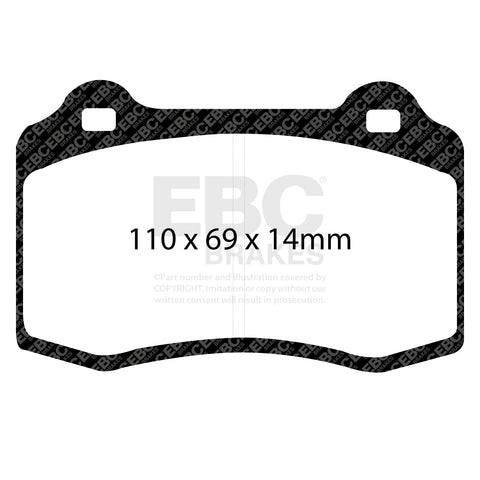 EBC RP1 Track pads for Tarox BF30-6 SP0331   (DP81140RP1) Front
