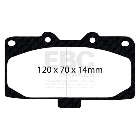EBC RP1 Track pads for Tarox BF34-6 SP2703M    (DP81200RP1) Front