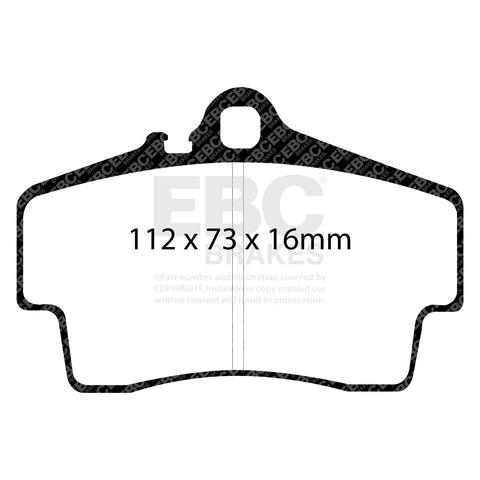 EBC RP1 Track pads for Movit  4M1    (DP81208RP1) Front