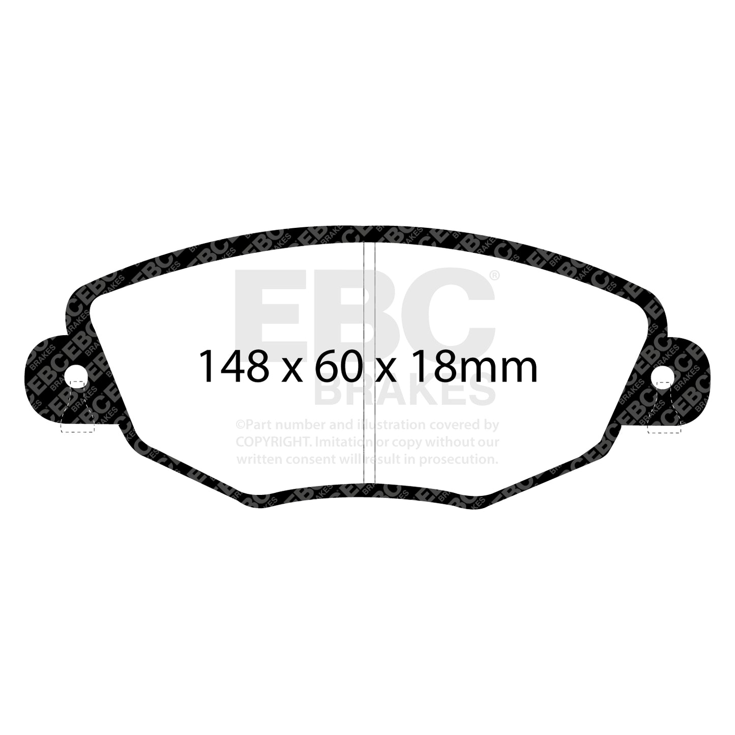 EBC Yellowstuff 4000 Series Street and Track Brake Pad Set (DP41322R)