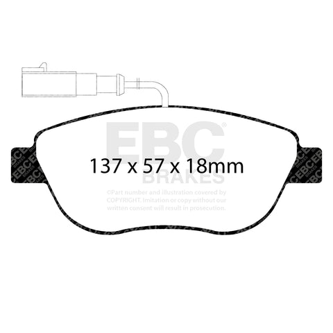EBC Ultimax OE Replacement Brake Pad Set (DP1383)