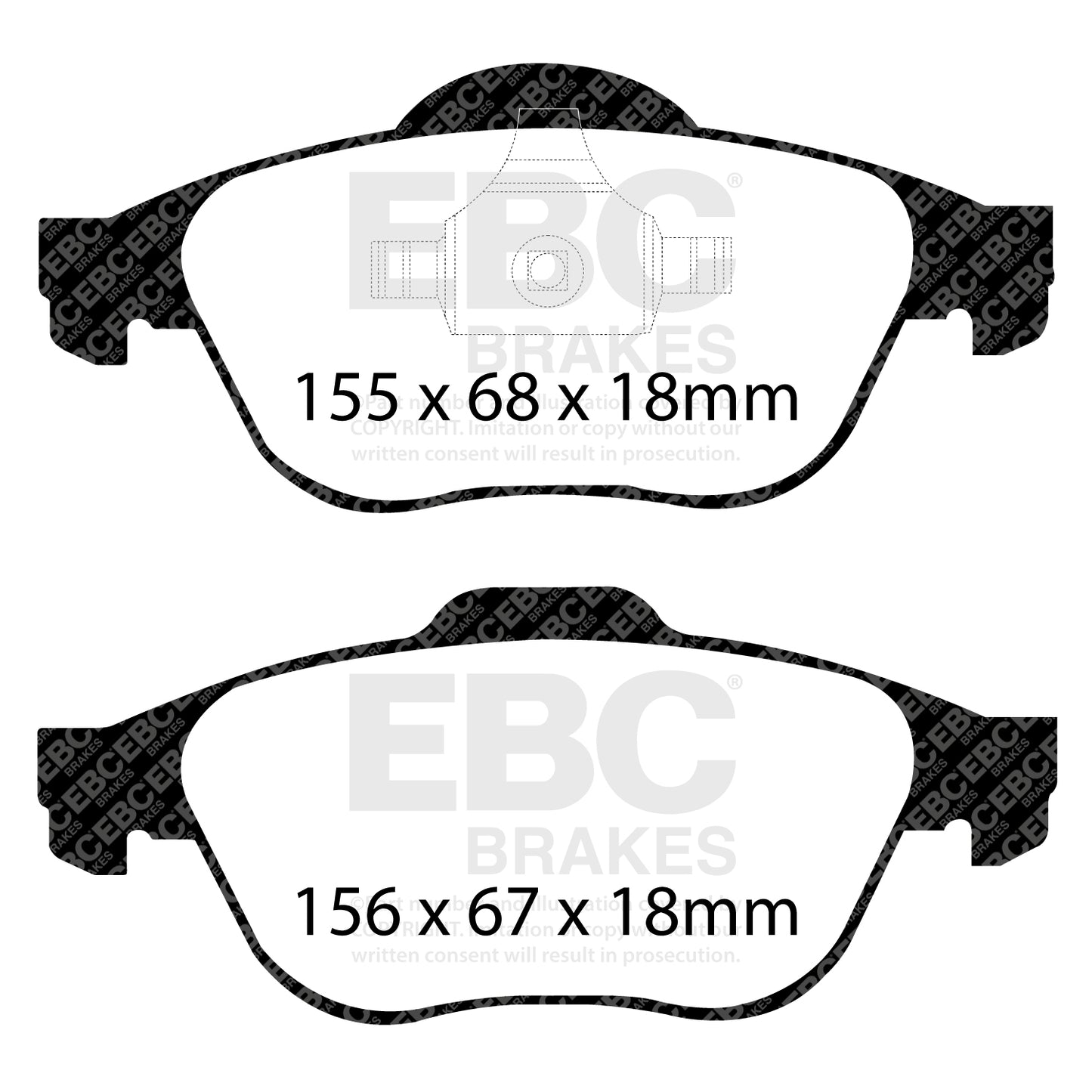 EBC Yellowstuff 4000 Series Street and Track Brake Pad Set (DP41394R)