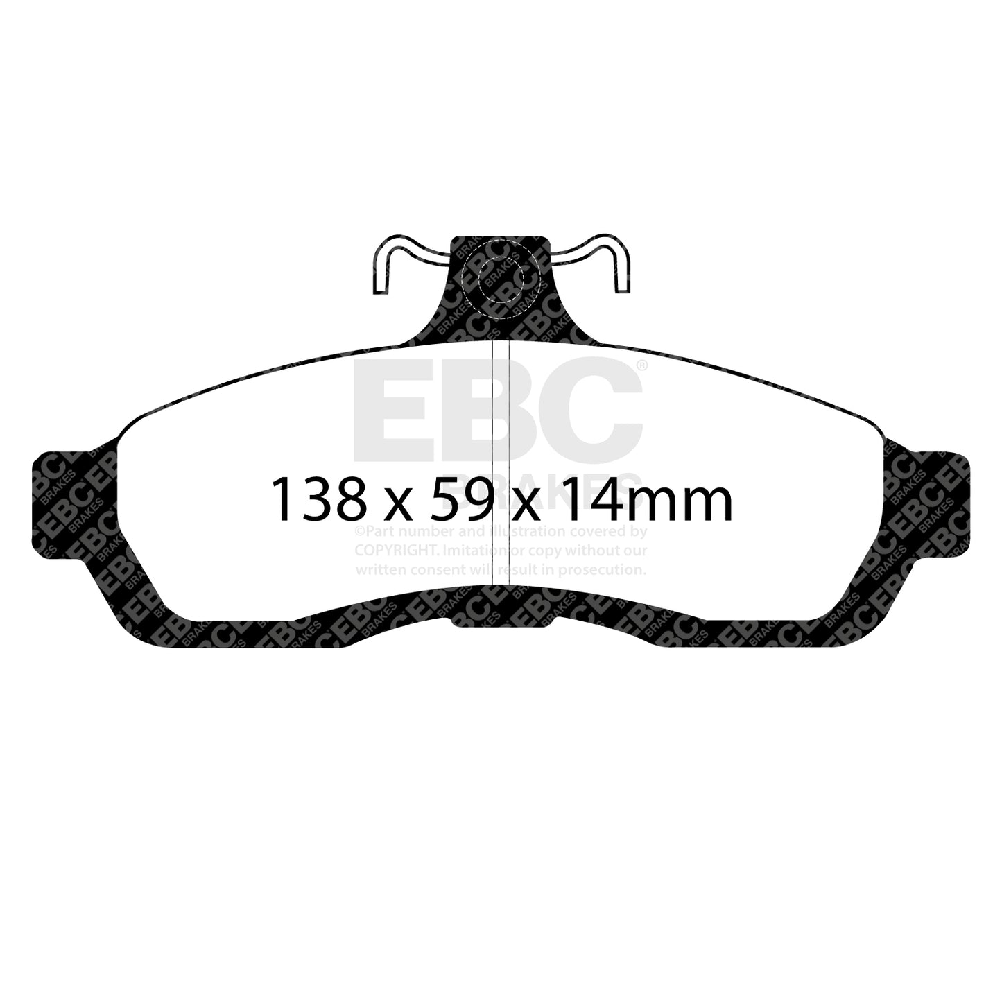 EBC Yellowstuff 4000 Series Street and Track Brake Pad Set (DP41502R)