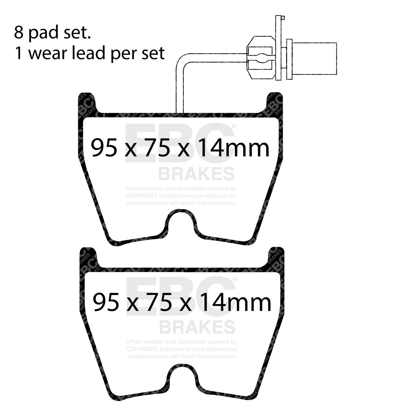EBC Full Race RP1 Pad & 2pc Disc Kit - (P2DK040RP1) Front