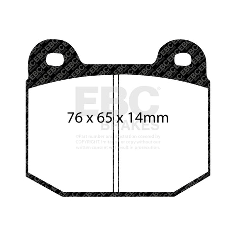 EBC RP1 Track pads for Hi- Spec  Ultralite 4    (DP81537RP1) Front