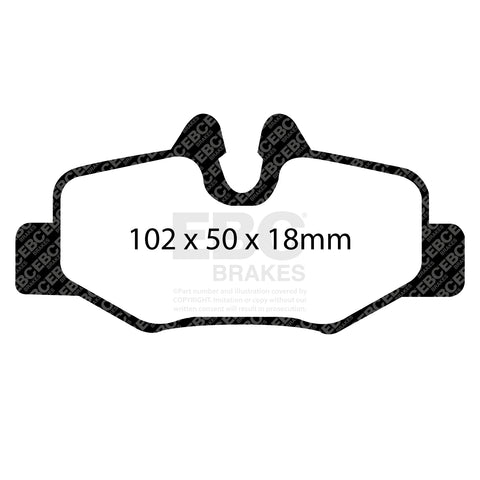 EBC Yellowstuff 4000 Series Street and Track Brake Pad Set (DP41554R)
