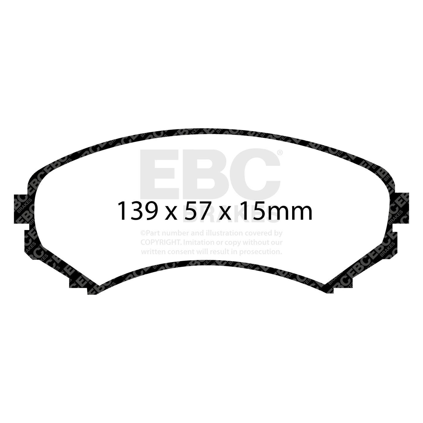 EBC ED Brake Pad Light Truck, Jeep and SUV Set (ED91619)
