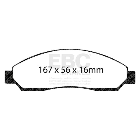 EBC Greenstuff 6000 Series Truck and SUV Brake Pad Set (DP61705)
