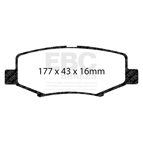 EBC Yellowstuff 4000 Series Street and Track Brake Pad Set (DP41799R)
