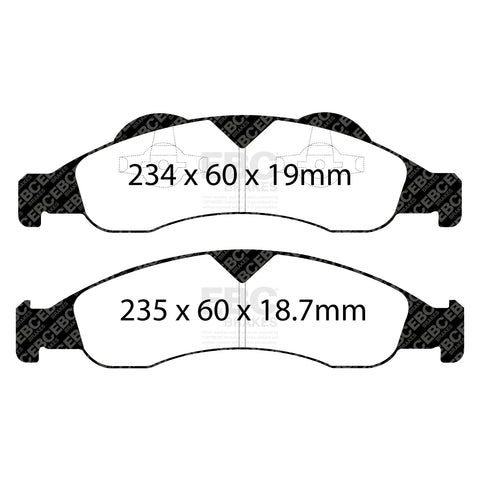 EBC Greenstuff 6000 Series Truck and SUV Brake Pad Set (DP61803)