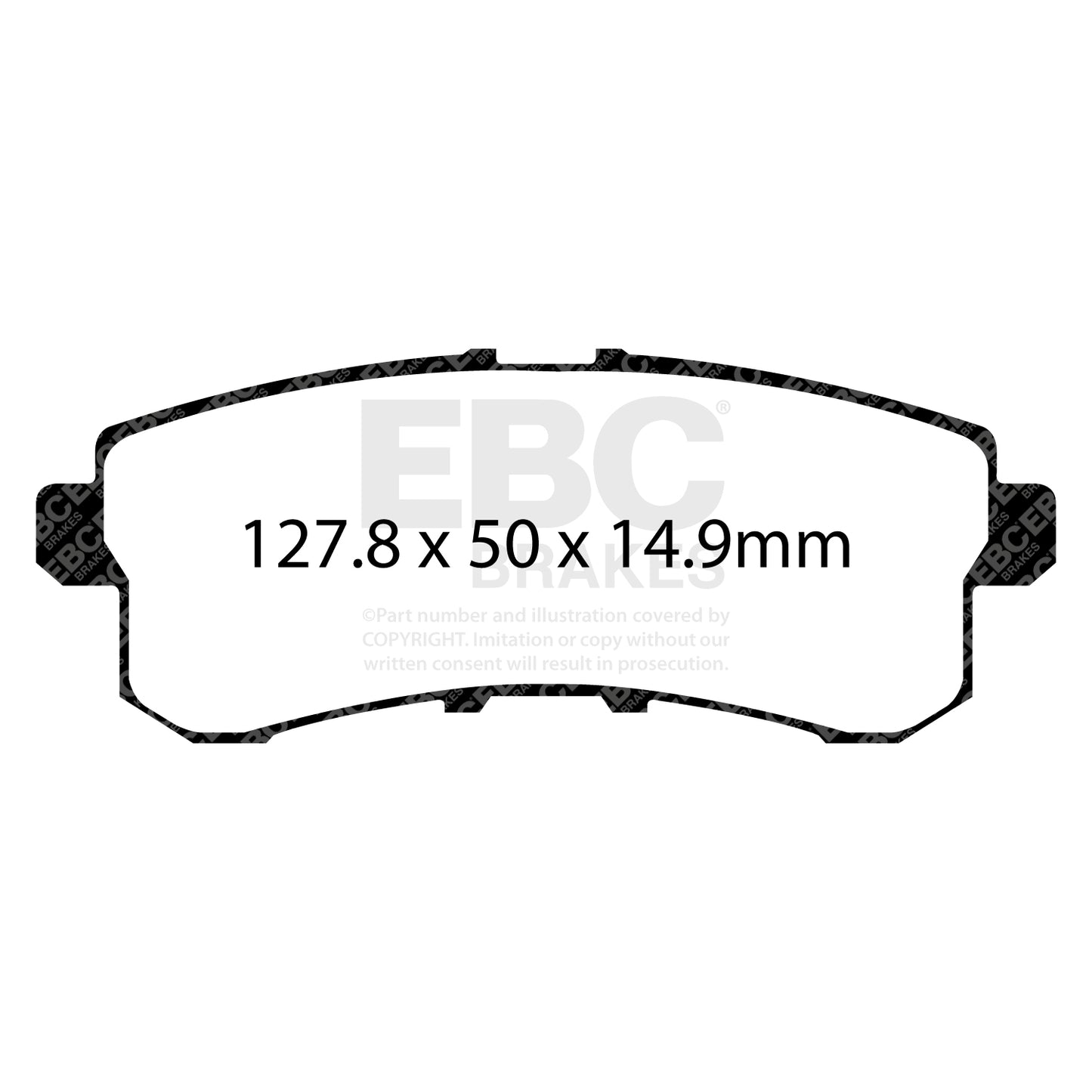 EBC Yellowstuff 4000 Series Street and Track Brake Pad Set (DP41876R)