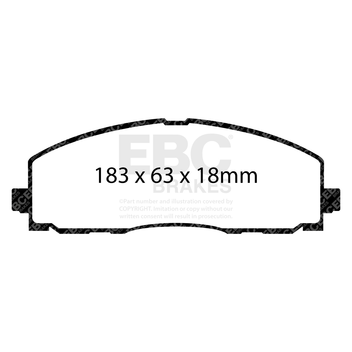 EBC ED Brake Pad Light Truck, Jeep and SUV Set (ED91888)