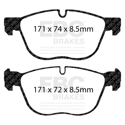 EBC Yellowstuff 4000 Series Street and Track Brake Pad Set (DP41938R)