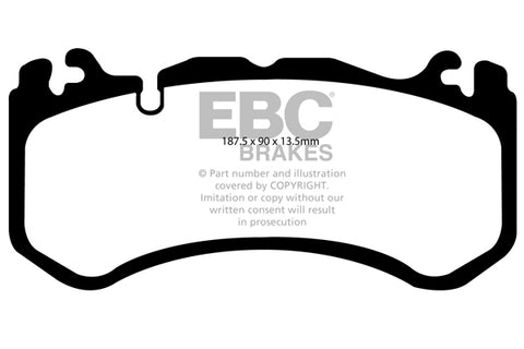 EBC Yellowstuff 4000 Series Street and Track Brake Pad Set (DP41939R)