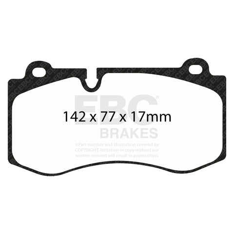 EBC Yellowstuff 4000 Series Street and Track Brake Pad Set (DP41943R)