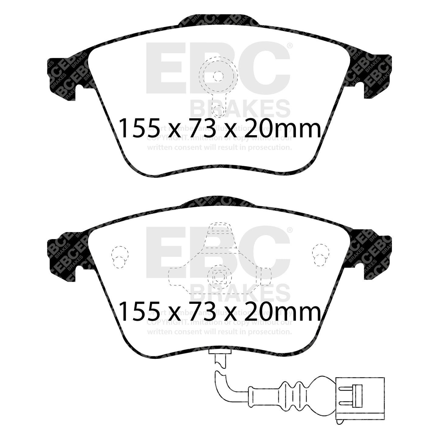 EBC Yellowstuff 4000 Series Street and Track Brake Pad Set (DP41946R)