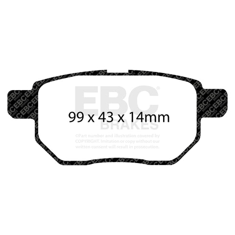 EBC Yellowstuff 4000 Series Street and Track Brake Pad Set (DP41947R)