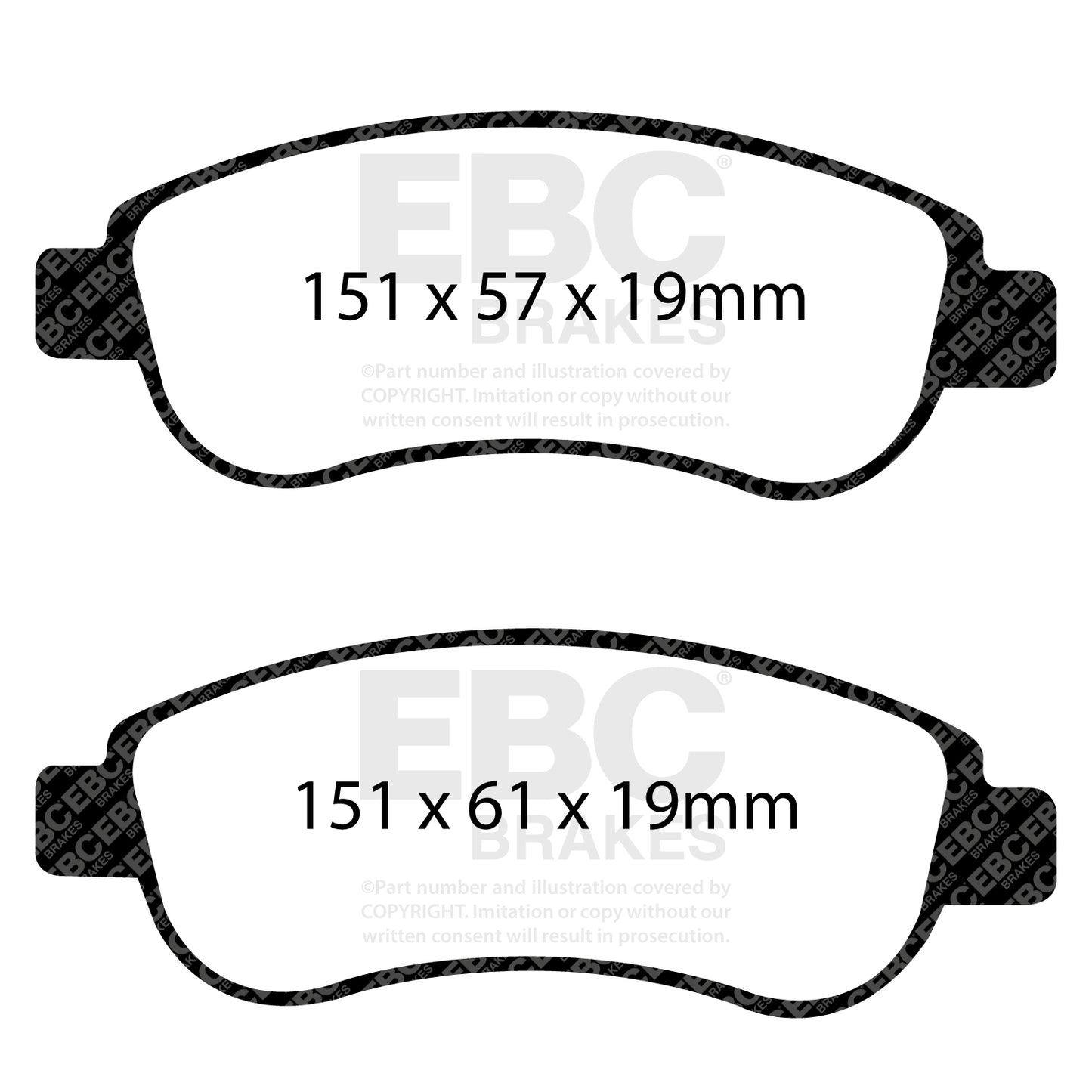 EBC Ultimax OE Replacement Brake Pad Set (DP1951)