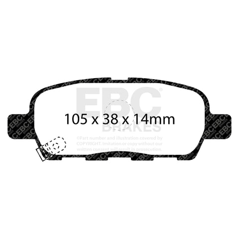 EBC Redstuff 3000 Series Sport Brake Pad Set (DP31955C)