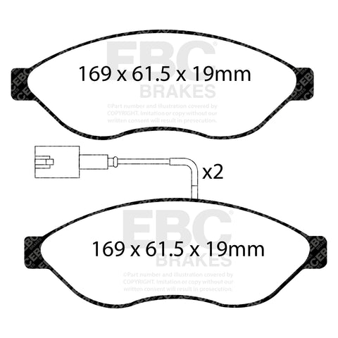 EBC Brakes Pad and Disc Kit (PDKF525)