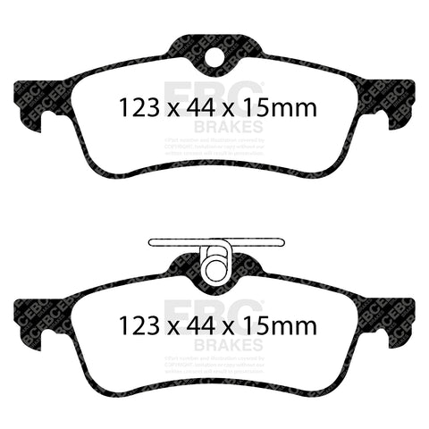 EBC Greenstuff 2000 Series Sport Brake Pad Set (DP21973)