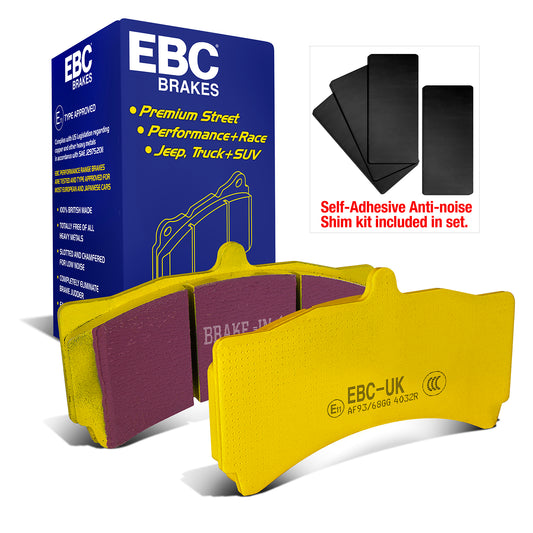 EBC Yellowstuff 4000 Series Street and Track Brake Pad Set (DP4032R)