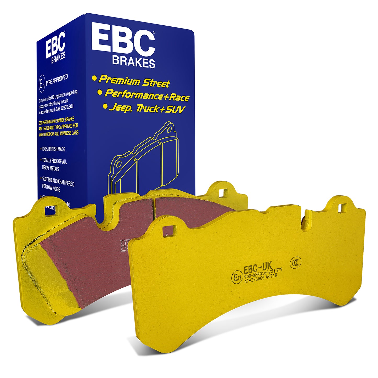 EBC Yellowstuff 4000 Series Street and Track Brake Pad Set (DP4071R)