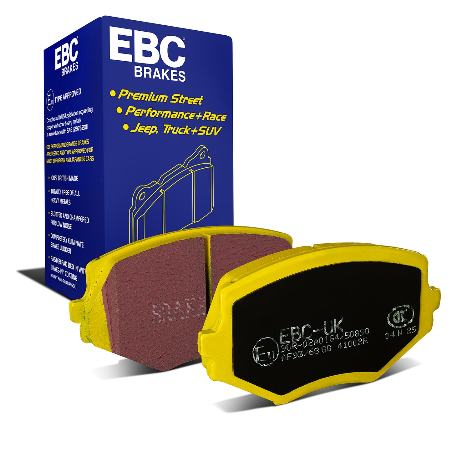 EBC Yellowstuff 4000 Series Street and Track Brake Pad Set (DP41002R)
