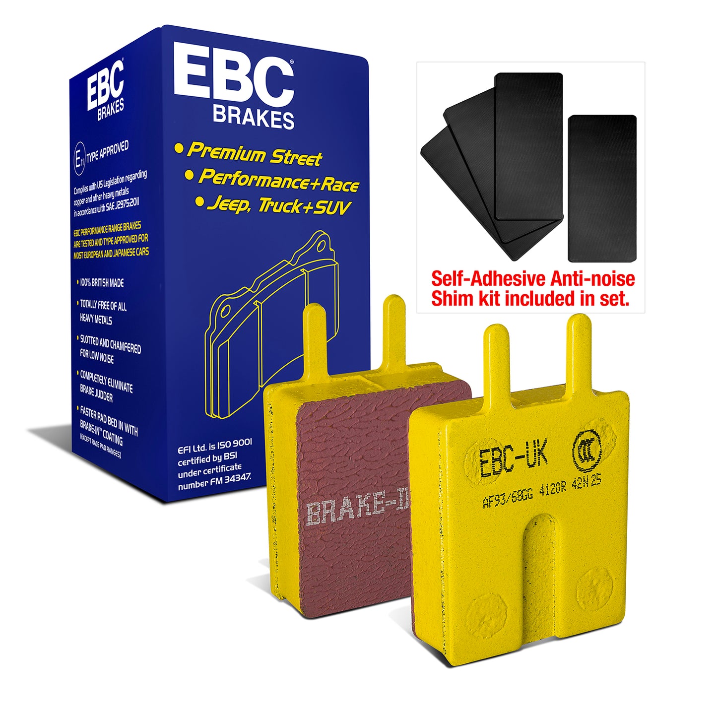 EBC Yellowstuff 4000 Series Street and Track Brake Pad Set (DP4120R)