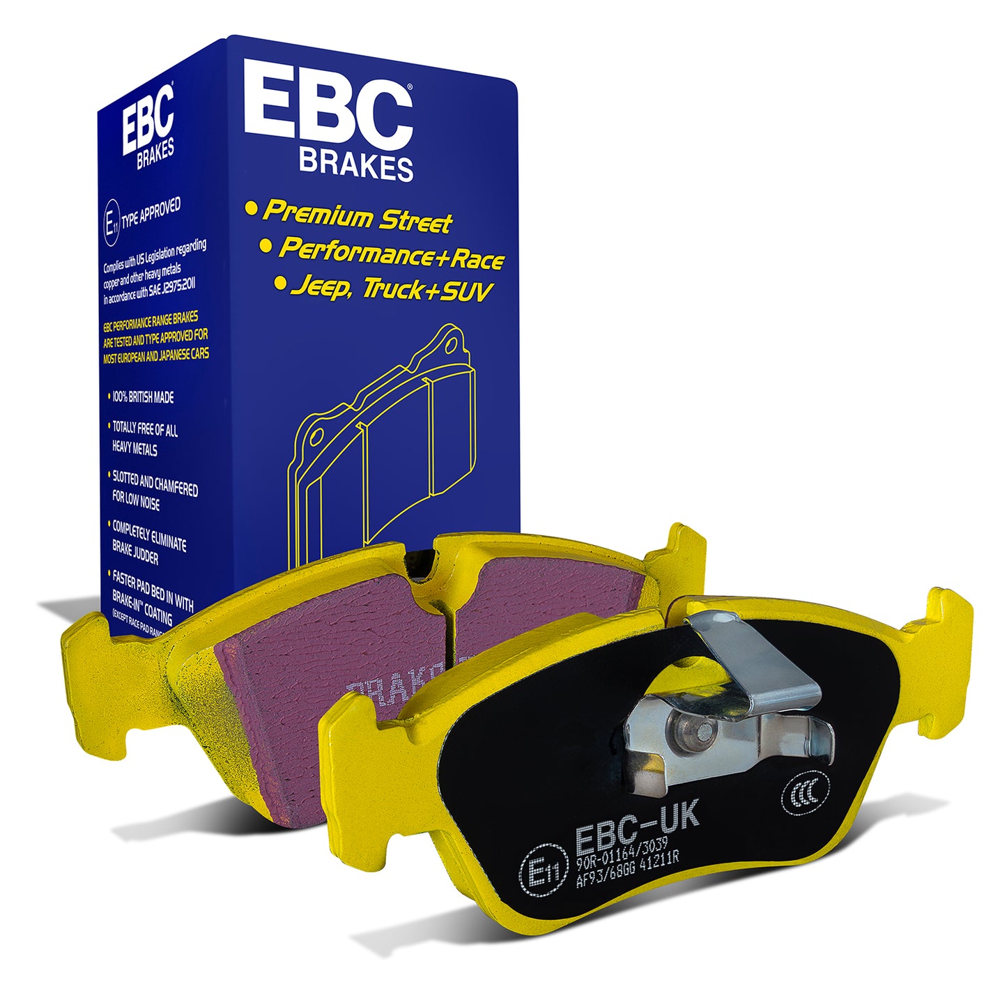 EBC Yellowstuff 4000 Series Street and Track Brake Pad Set (DP41211R)