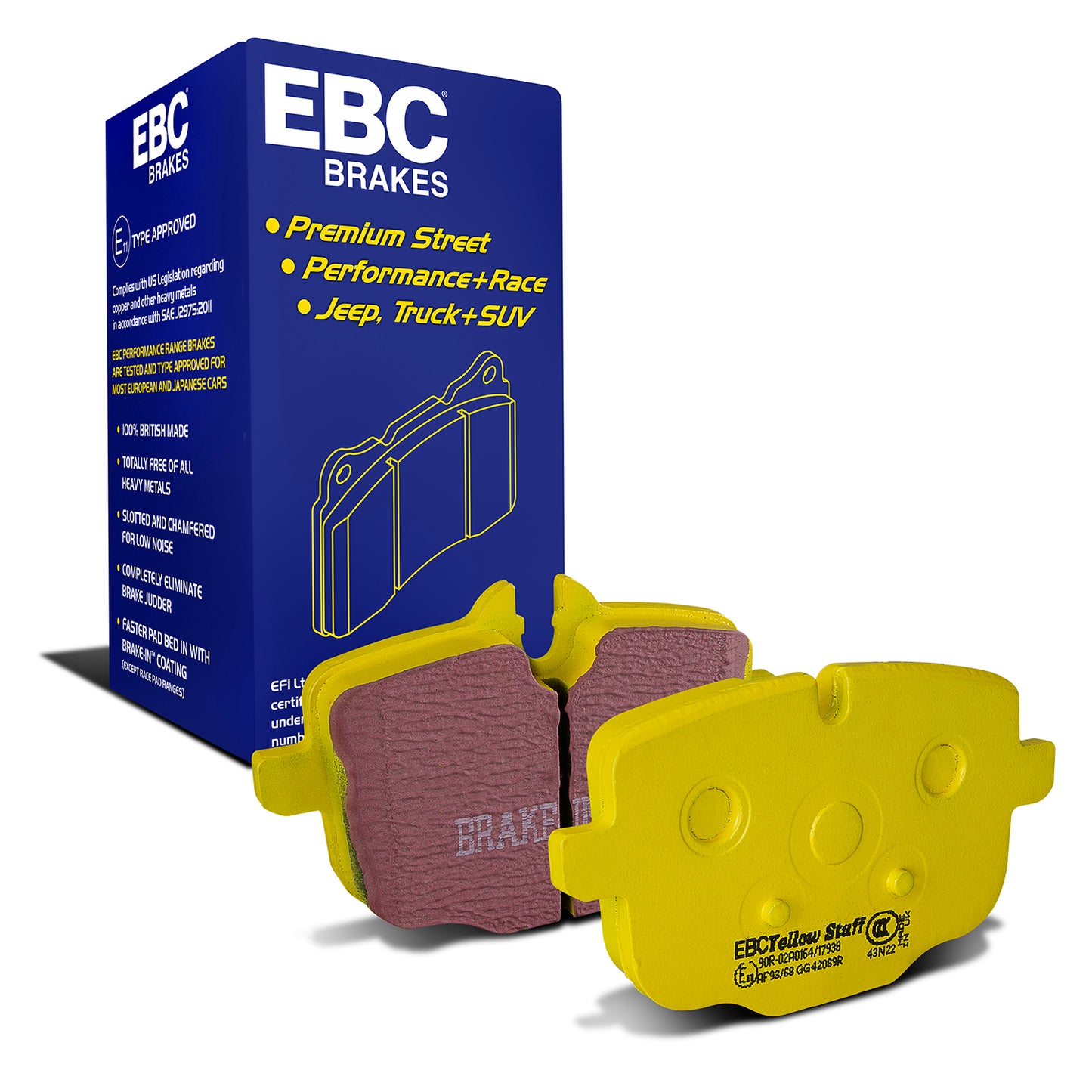 EBC Yellowstuff 4000 Series Street and Track Brake Pad Set (DP42089R)