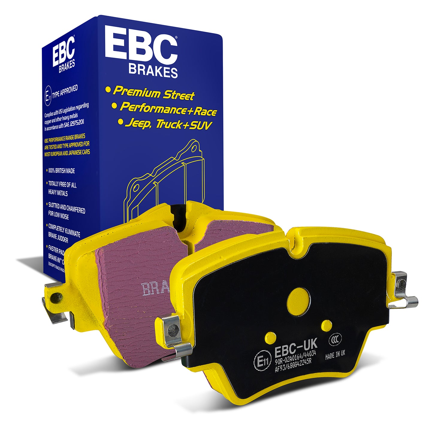 EBC Brakes Yellowstuff 4000 Series Street and Track Brake Pad Set (DP42245R)