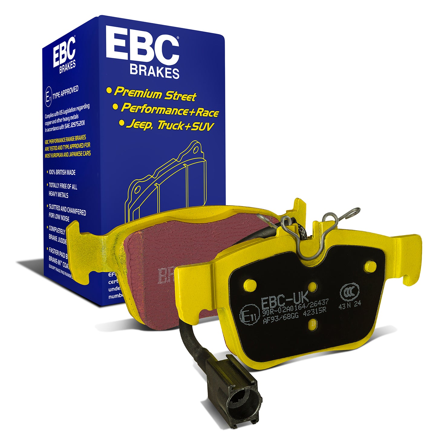 EBC Yellowstuff 4000 Series Street and Track Brake Pad Set (DP42315R)
