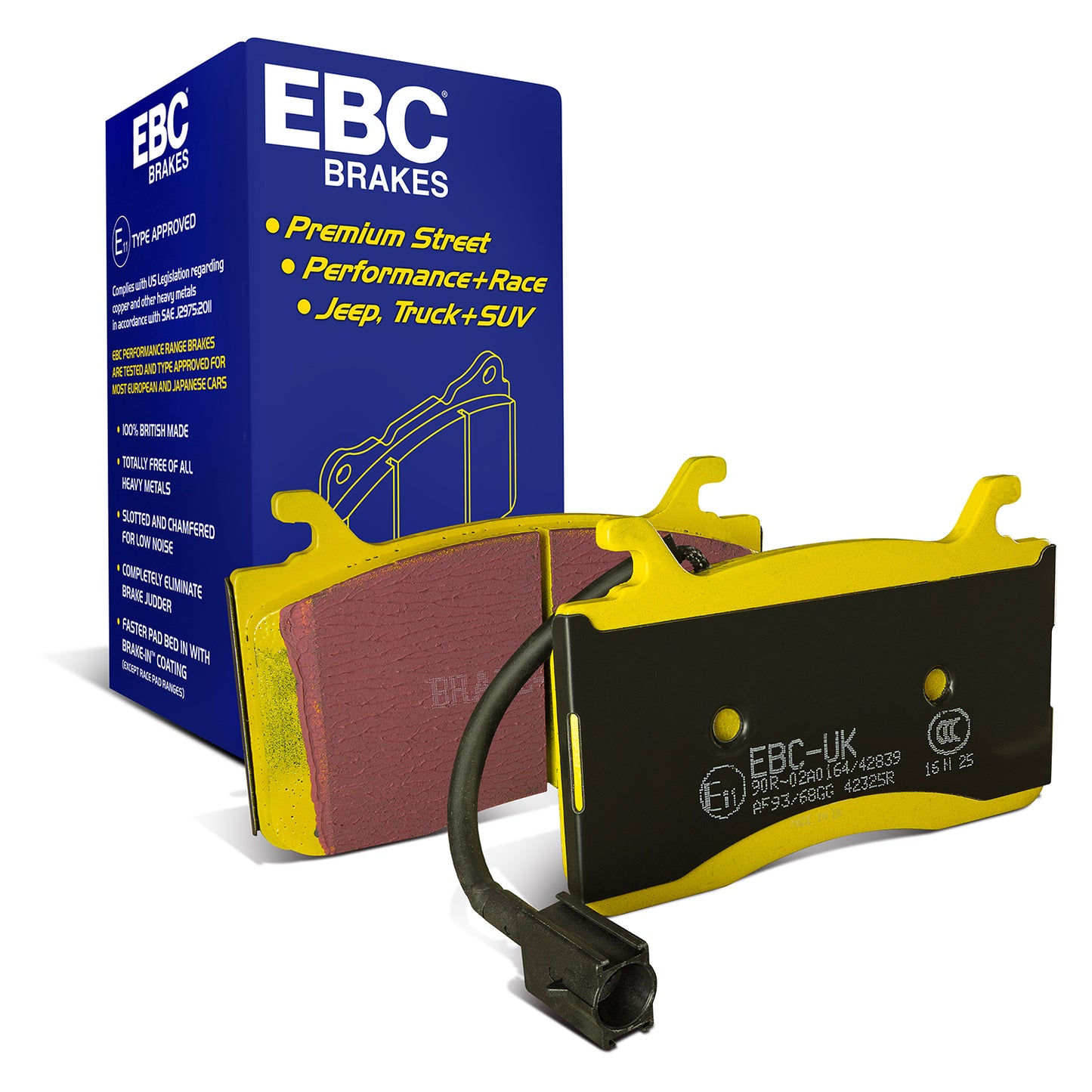 EBC Yellowstuff 4000 Series Street and Track Brake Pad Set (DP42325R)