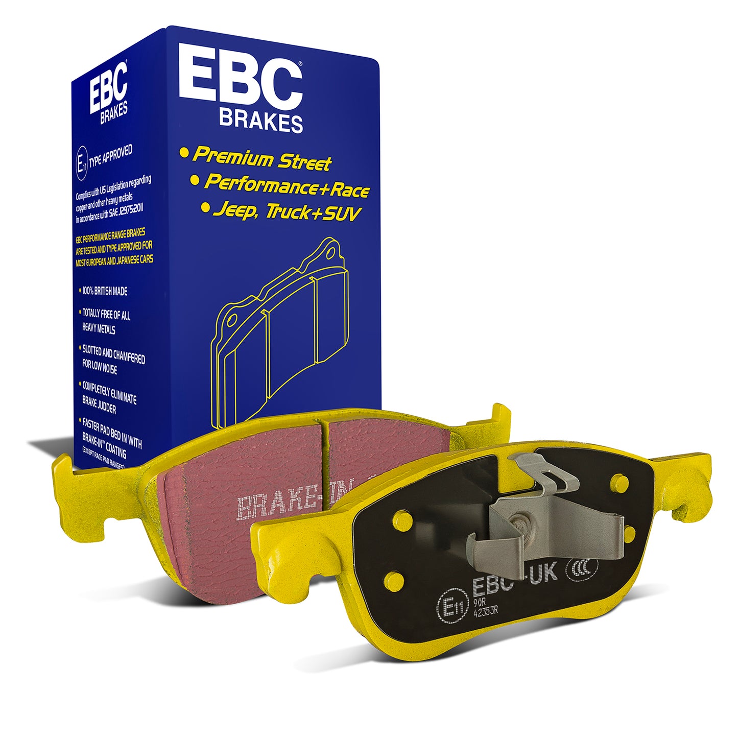 EBC Yellowstuff 4000 Series Street and Track Brake Pad Set (DP42353R)