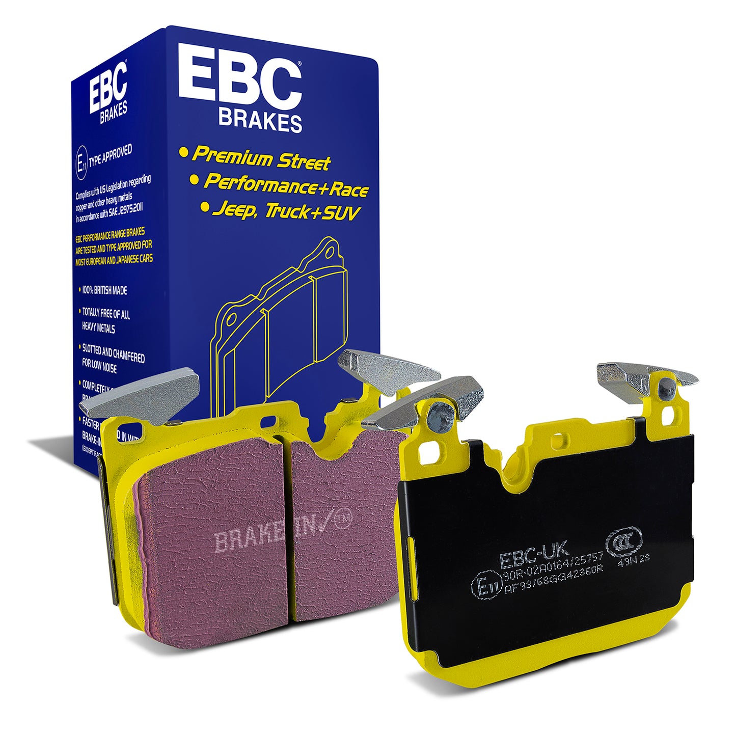 EBC Yellowstuff 4000 Series Street and Track Brake Pad Set (DP42360R)